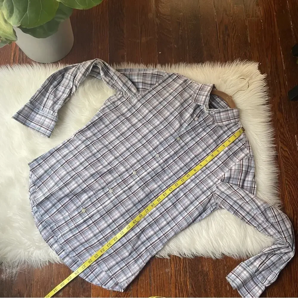 Banana Republic Plaid Button Down Cotton Shirt